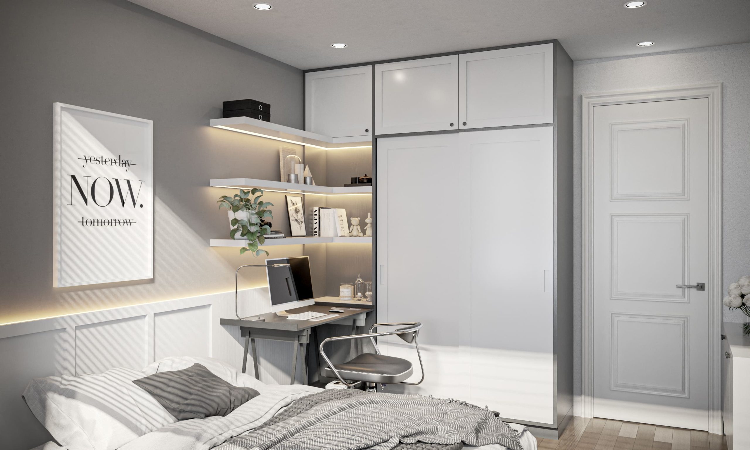 Nội thất phòng ngủ hiện đại scandiavian