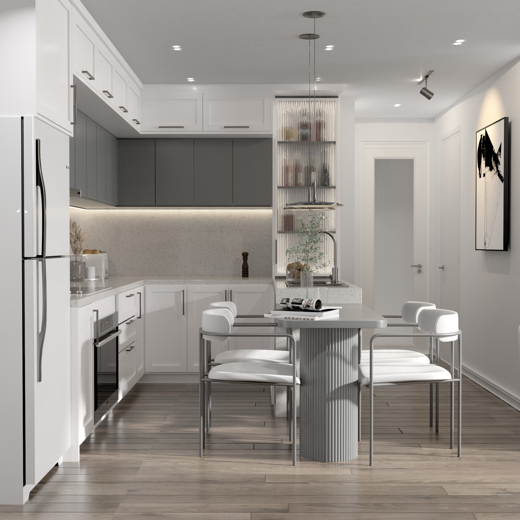 Nội thất phòng bếp hiện đại scandiavian